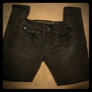 Black denim skinny jeans